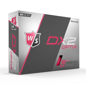 Wilson DX2 Optix Matte Golf Balls - Pink 1 Dozen